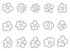 Blumenvektorentwurfsillustration lokalisiert auf weißem Hintergrund vektor