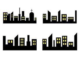 Stadt Vektor Design Illustration isoliert auf Weiß Hintergrund