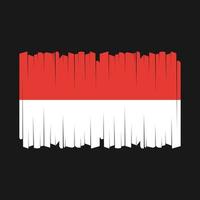 Pinselvektor der indonesischen Flagge vektor