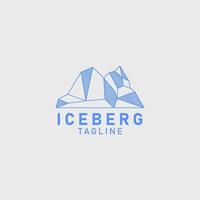Eisberg Gletscher Marke Logo Unternehmen einfach Design vektor