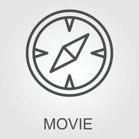 mall för film tid logotyp vektor