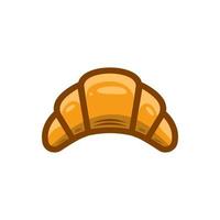 einfach modern Croissant Karikatur Symbol, Vektor Illustration, Französisch Croissant Bäckerei Symbol Zeichnung realistisch skizzieren Vektor Bild