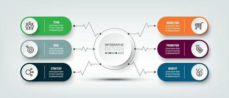 Infografik-Vorlage für Geschäfts- oder Marketingdiagramme. vektor