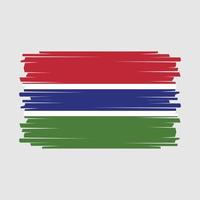 Gambia-Flaggenvektor vektor