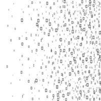 Digital Daten Strom Codierung. zufällig binär Zahlen. Matrix Hintergrund. Vektor Illustration isoliert auf Weiß Hintergrund