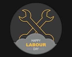 Happy Labour Day Grußkarte vektor