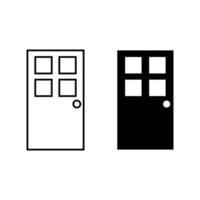 dörr vektor ikon cet. inträde illustration tecken samling. rum symbol. utgång logotyp.