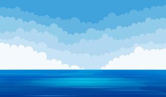 havslandskap bakgrund vektor design illustration
