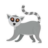 Illustration von ein Tier Lemur. Charakter Lemur vektor