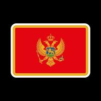 Montenegro-Flagge, offizielle Farben und Proportionen. Vektor-Illustration. vektor