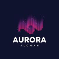 aurora logotyp, ljus Vinka vektor, natur landskap design, produkt varumärke mall illustration ikon vektor