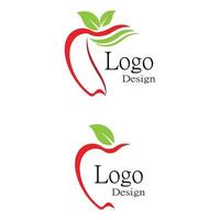 apple vektor illustration design ikon logotyp mall
