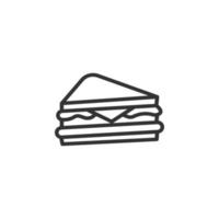 Sandwich Symbol Vektor Illustration. Essen und Kochen.