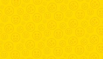 nahtlos Muster von Gelb Emoticons auf ein Gelb Hintergrund vektor