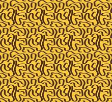 Muster abstrakt schwarz Linie auf Gelb Hintergrund. abstrakt horizontal Hintergrund mit Wellen. vektor