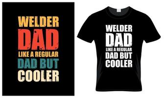 Schweißer Papa Liebhaber Vaters Tag Jahrgang T-Shirt Design vektor