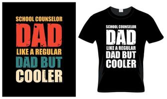 skola rådgivare pappa älskare fars dag årgång t-shirt design vektor