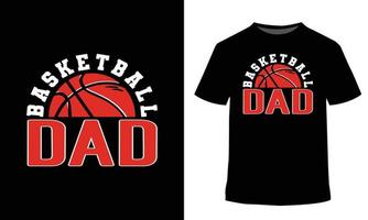 Basketball Papa T-Shirt Design vektor