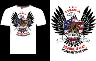 USA veteran- t skjorta design vektor