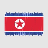 nordkorea flagge vektor