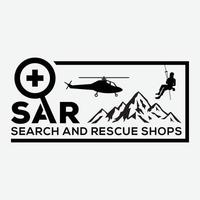 sar Suche und Rettung Geschäfte Logo Design vektor