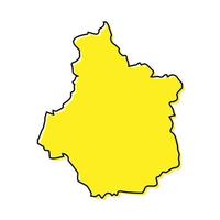 einfach Gliederung Karte von Mittelval de Loire ist ein Region von Frankreich vektor