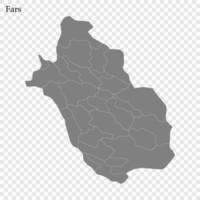 hög kvalitet Karta är provins av iran vektor