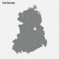 hoch Qualität Karte von Osten Deutschland vektor