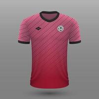 realistisch Fußball Hemd , Süd Korea Zuhause Jersey Vorlage zum Fußball Bausatz. vektor