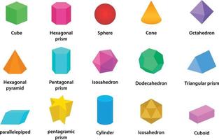 eine Sammlung mathematischer und geometrischer Formen vektor