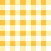 Gelb und Weiß Gingham, kariert Muster nahtlos zum Picknick Decke, Tischdecke, Plaid, Kleidung, Italienisch Stil überlagern, Stoff geometrisch. Vektor Illustration Karikatur eben Netz Design Element