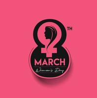 8. März, glücklicher Frauentag stilvoller Typografietext. Vektorillustration vektor