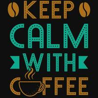 Kaffee Getränke typografisch T-Shirt Design vektor