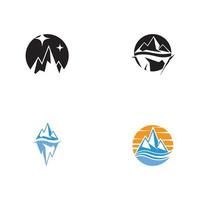 Eisberg Symbol Logo Vorlagen vektor