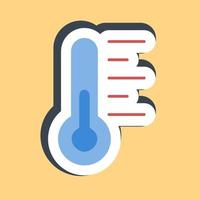 Aufkleber Temperatur. Wetter Elemente Symbol. gut zum Drucke, Netz, Smartphone Anwendung, Poster, Infografiken, Logo, Zeichen, usw. vektor