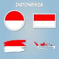 National Indonesien Flagge, offiziell Farben und Anteil korrekt, Indonesien Flagge. Vektor Illustration.