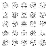 moderner Gesichtsausdruck und Emoji vektor