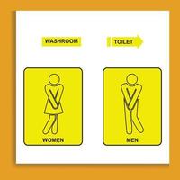 Toilette Symbole, Toilette Zeichen, und Männer und Frauen Vektor Illustrationen.