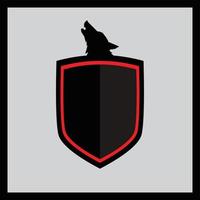 modern Varg huvud logotyp begrepp. svart djur- på vit bakgrund vektor