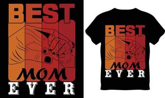 bäst och unik Lycklig mors dag t-shirt design vektor