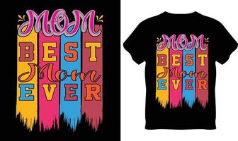 bäst och unik Lycklig mors dag t-shirt design vektor