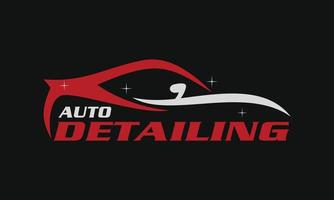 Auto-Detaillierung Logo-Design-Vektor vektor