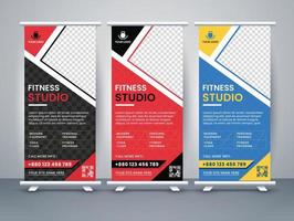 kreativ Fitness Gestell Karte dl Flyer Vorlage vektor