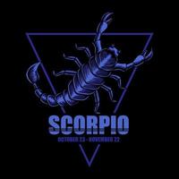 Skorpion Tierkreis-Vektor-Illustration vektor