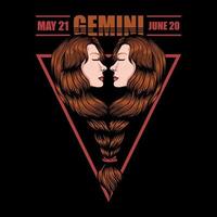 gemini zodiaken vektor illustration