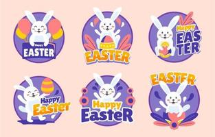 Happy Easter Sticker Sammlung vektor
