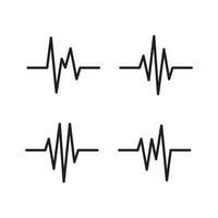 Herzschlag Symbol. Kardiologie Symbol. medizinisch Druck unterzeichnen. isoliert Vektor Illustration.