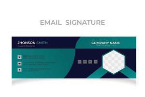 enkel rena minimal e-post signatur design, kreativ företag vektor mall