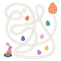 Matze Spiel mit Ostern Hase und Eier Vektor Illustration