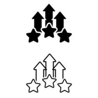 stjärna ikon vektor uppsättning. betyg illustration tecken samling. ranking symbol. bedömning logotyp.